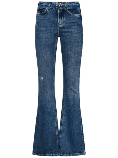 Pinko Flora Flare Jeans In Blue