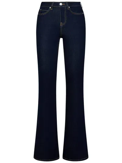 Pinko Flora No Belt Flare Jeans In Blue