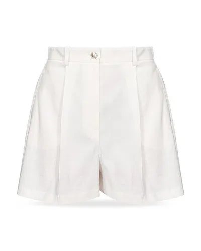 Pinko High Waist Stretch Linen Shorts In Z