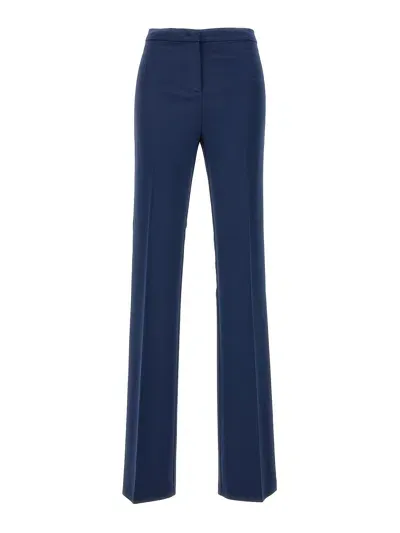 Pinko Hulka High-waist Flared Trousers In Ceremonial Blue