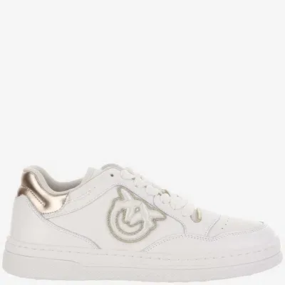 Pinko Leather Sneakers With Logo