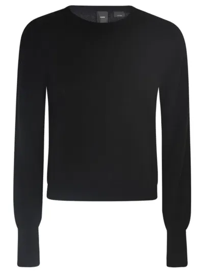 Pinko Crew-neck Cashmere Jumper In Black