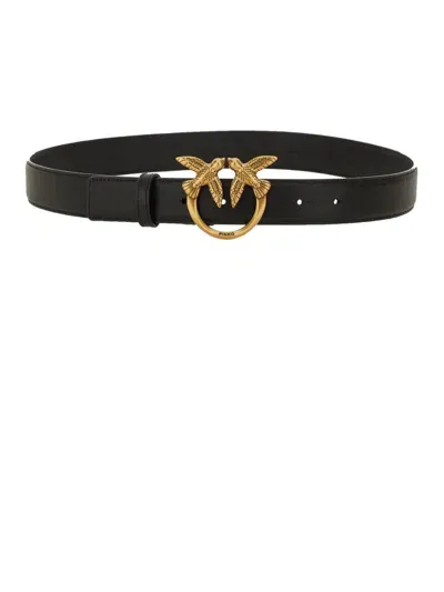 Pinko Love Berry Belt In Black