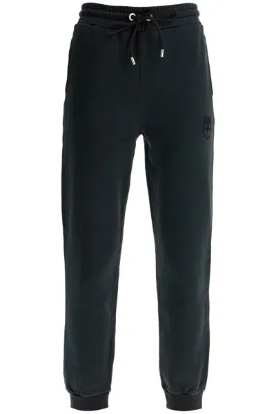 Pinko Carico Drawstring Cotton Track Pants In Black