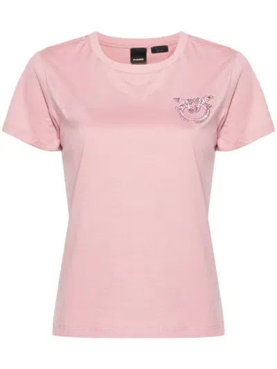 Pinko Love Birds T-shirt In Pink