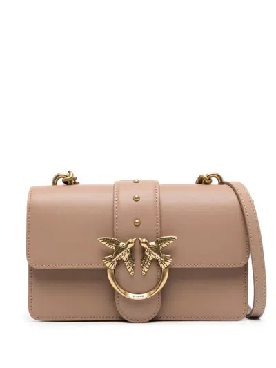 Pinko Love One Mini Bag In Beige