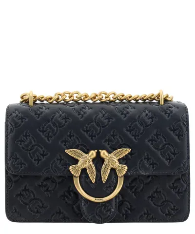 Pinko Love Shoulder Bag In Black