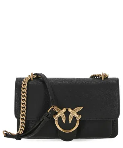 Pinko Loveone Mini Shoulder Bag In Black