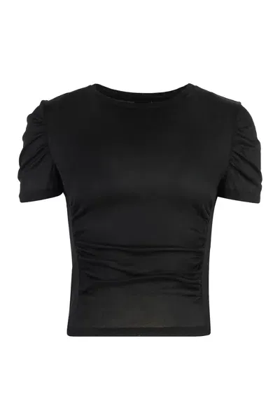 Pinko Martello Cotton T-shirt In Black