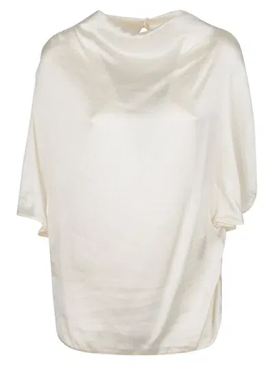 Pinko Merignac Satin Top In White