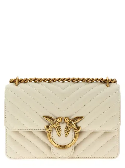 Pinko Mini Love Bag One Crossbody Bag In White