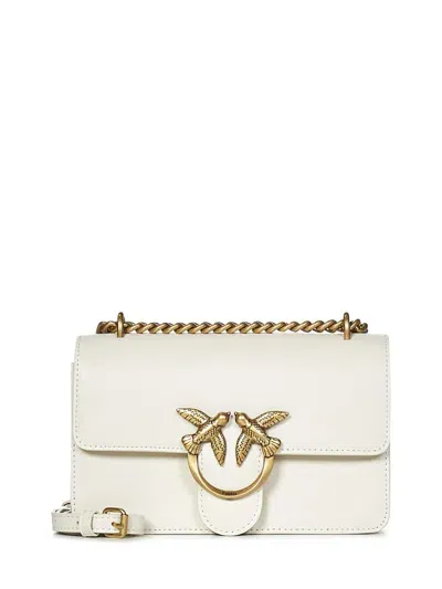 Pinko Mini Love Bag One Shoulder Bag In White