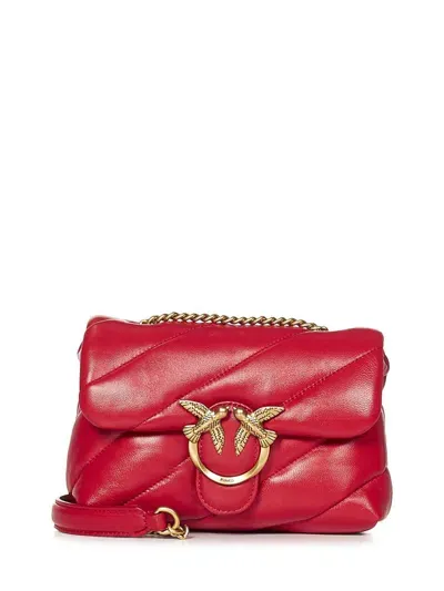 Pinko Mini Love Bag Puff Shoulder Bag In Red