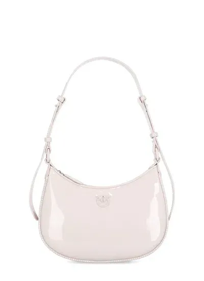 Pinko Mini Love Half Moon Bag In Pink