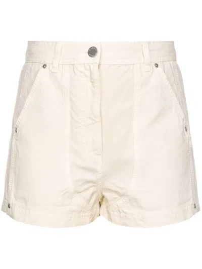 Pinko Panelled Cotton Shorts In White