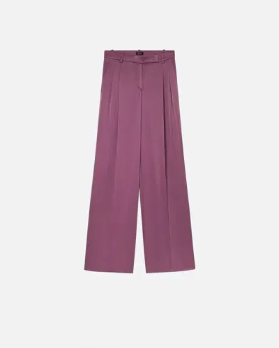 Pinko Pantalon Couture En Satin In Grape Wine