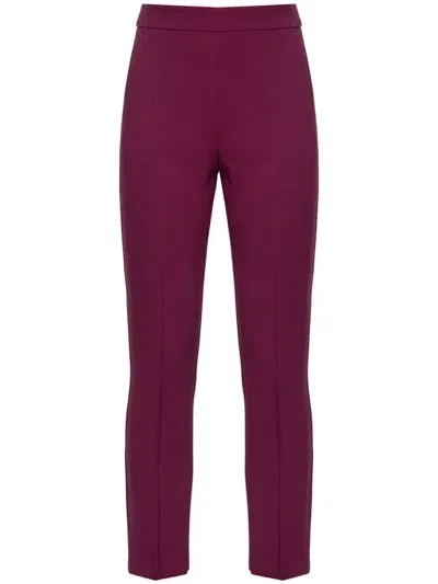 Pinko Parano Slim-cut Trousers In Purple