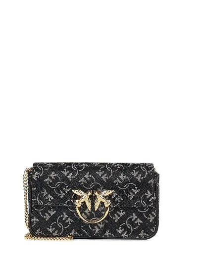 Pinko Pocket Love Bag One Shoulder Bag In Black