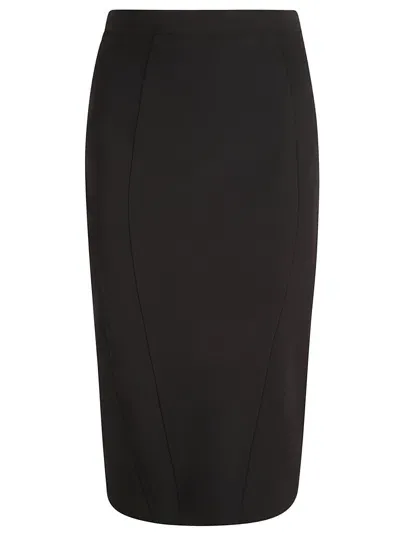 Pinko Crepe Pencil Midi Skirt In Black