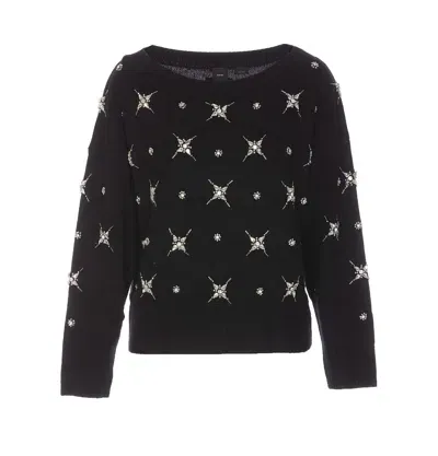 Pinko Scottish Sweater In Black