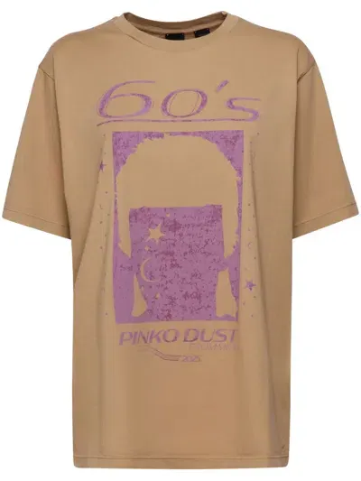 Pinko Slogan-print T-shirt In Brown