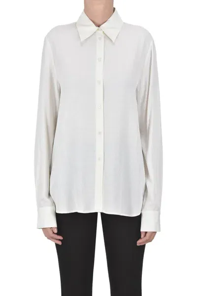 Pinko Smorzare Crepé Shirt In Cream