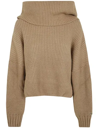 Pinko Sphynx Mohair Mix Sweater In Nude & Neutrals