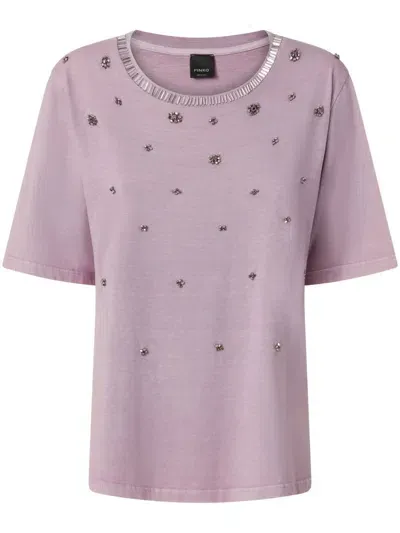 Pinko Storni T-shirt In Gris Lavande