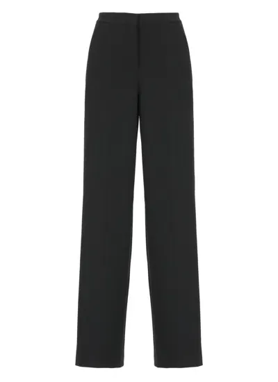 Pinko Stretch Fabric Palazzo Trousers In Black