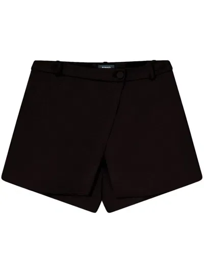 Pinko Stufa Cady Shorts In Noir Limousine