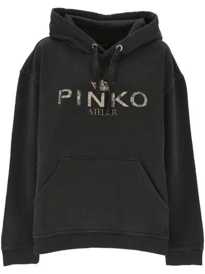 Pinko Sweaters In Limo Black