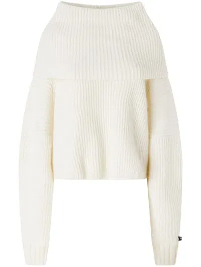 Pinko Sphynx Mohair Mix Sweater In White