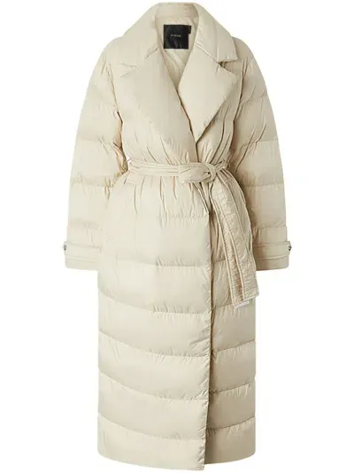 Pinko Taccuino Puffer Coat In Oyster Grey