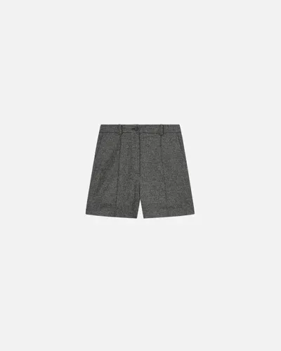 Pinko Tailored Shorts With Texture In Black/grey