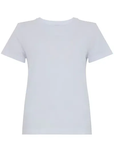 Pinko White Cotton T-shirt With Embroidered Logo