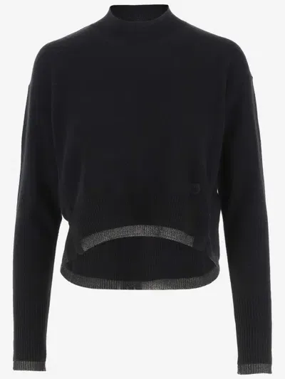 Pinko Wool Blend Sweater In Black