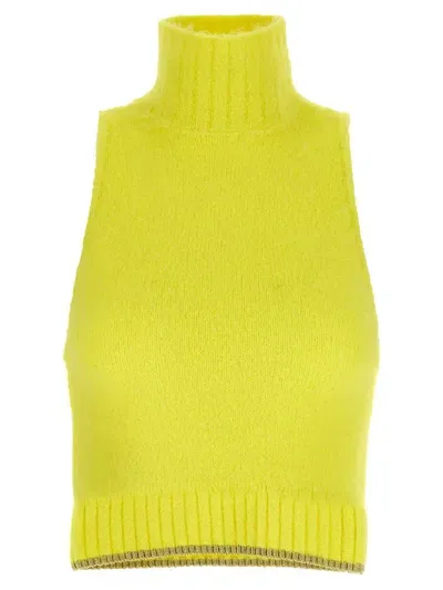 Pinko Wool Top In Gelb