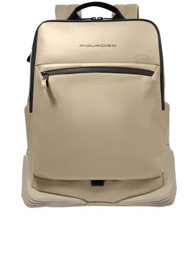 Piquadro Backpack Bags In Beige