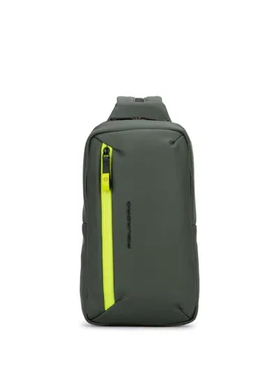 Piquadro Logo-raised Backpack In Green