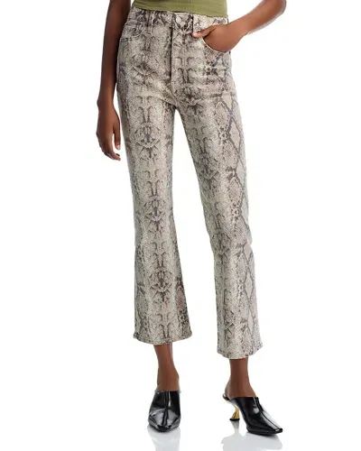 Pistola Lennon High Rise Cropped Bootcut Jeans In Python