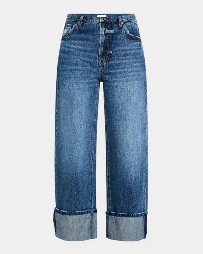 Pistola Ryder High-rise Cuffed Straight Jeans In Fulton