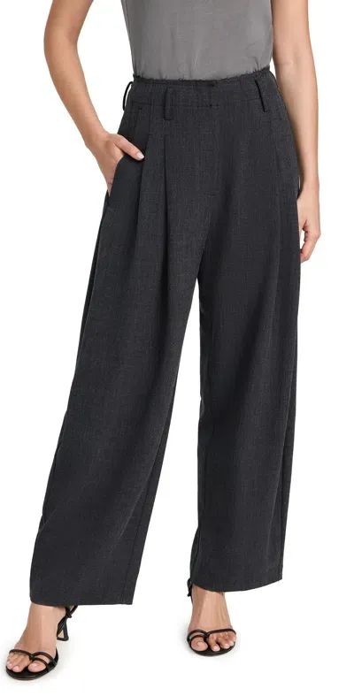 Pixie Market Martin Slouchy Pants Charcoal Grey