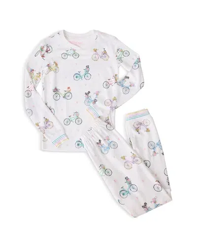 Pj Salvage Girls' Floral Market Pajama Set - Little Kid, Big Kid In Ivory