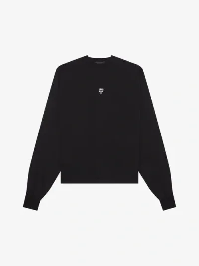 Place Of Elms Long-sleeve Lower Print T-shirt In Black