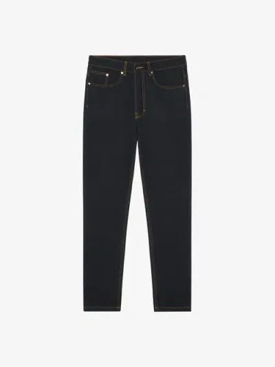 Place Of Elms Off-white Denim Pants In Black