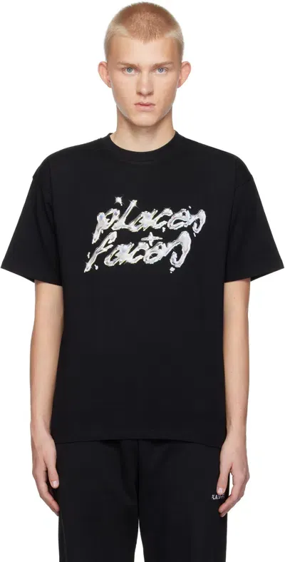 Places+faces Black Draft T-shirt