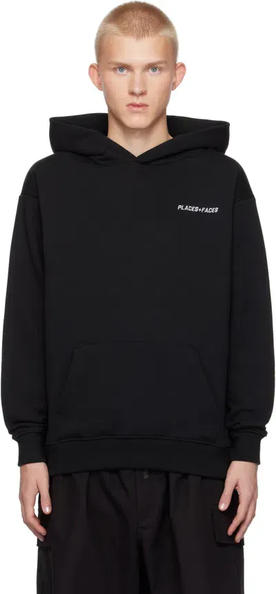 Places+faces Black Essential Hoodie