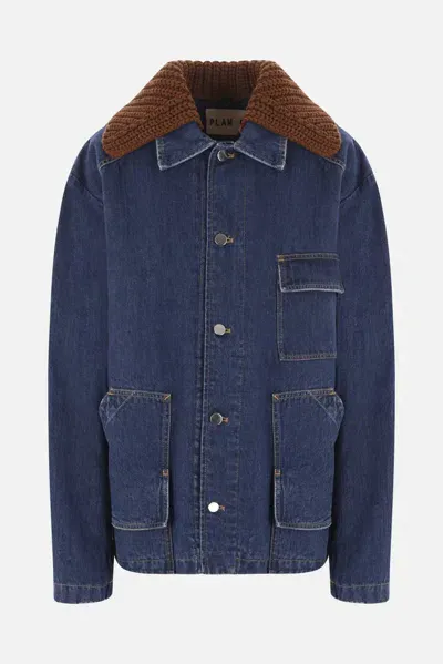 Plan C Denim Jacket In Blue