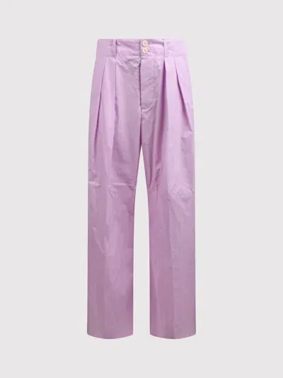 Plan C Lilac Wide-leg Trousers In Purple