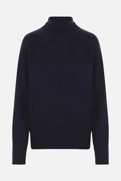 Plan C Merino Jumper In Blue Klein